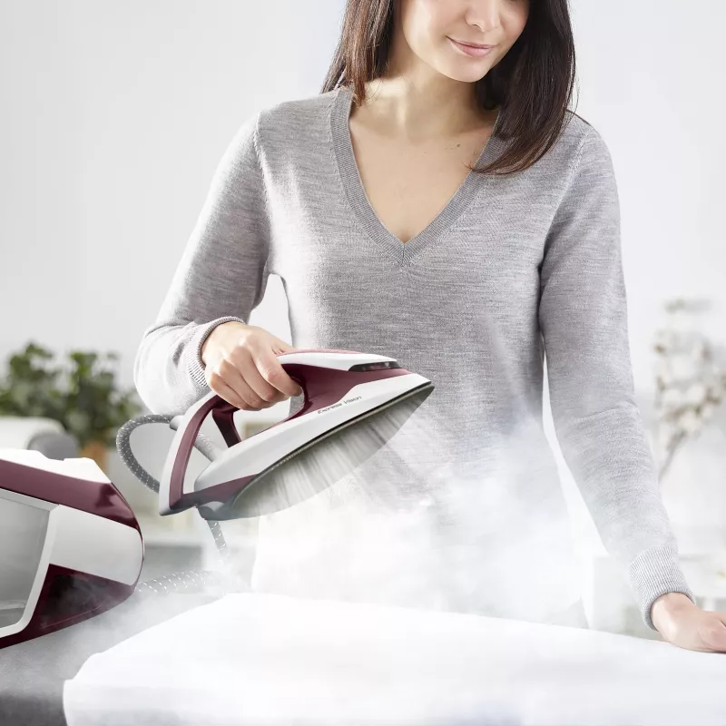 Tefal Express Vision SV8150 2800 W 1,8 L Durilium AirGlide Autoclean -silityspohja punainen, valkoinen