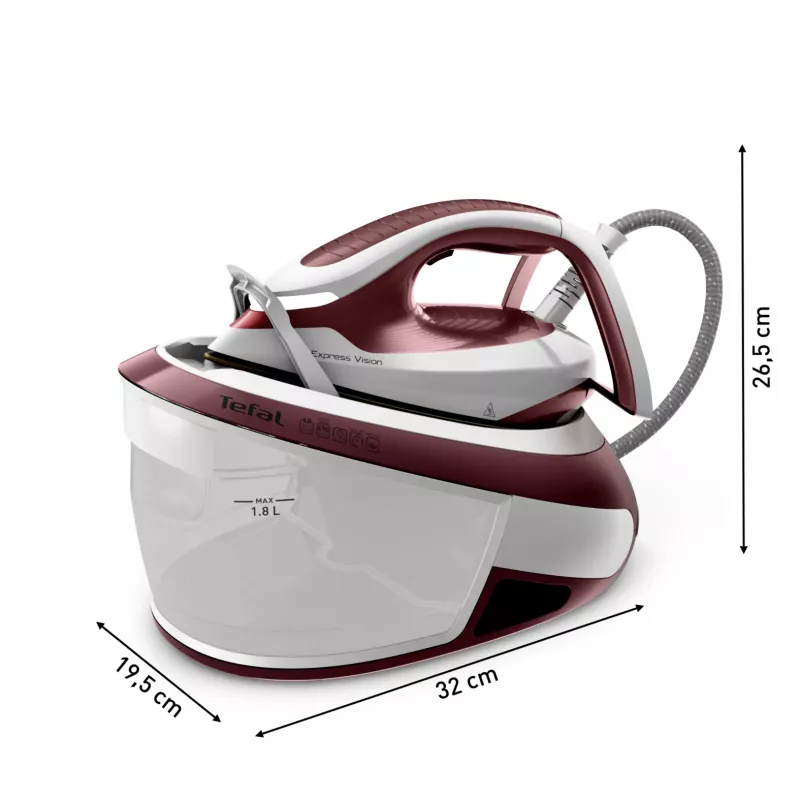 Tefal Express Vision SV8150 2800 W 1,8 L Durilium AirGlide Autoclean -silityspohja punainen, valkoinen