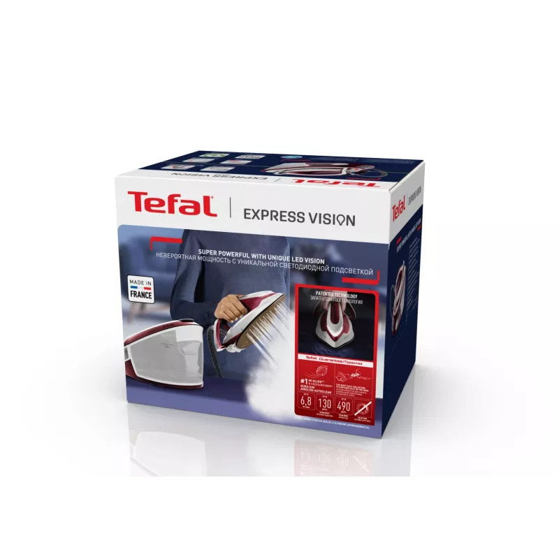 Tefal Express Vision SV8150 2800 W 1,8 L Durilium AirGlide Autoclean -silityspohja punainen, valkoinen