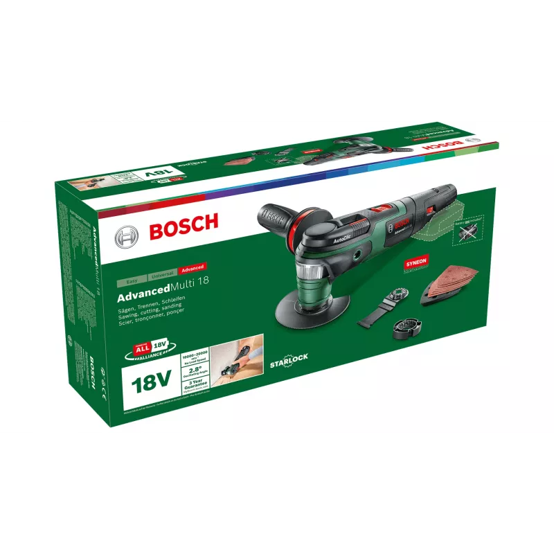 Bosch AdvancedMulti 18 musta, vihreä