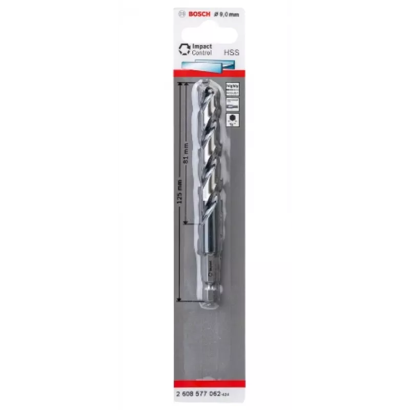 Kierrepora Bosch HSS kuusikulmainen varsi 9 mm