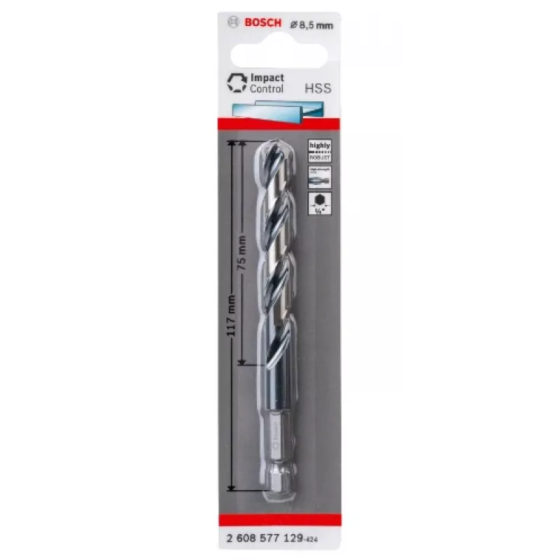 Kierrepora Bosch HSS kuusikulmainen varsi 8,5 mm