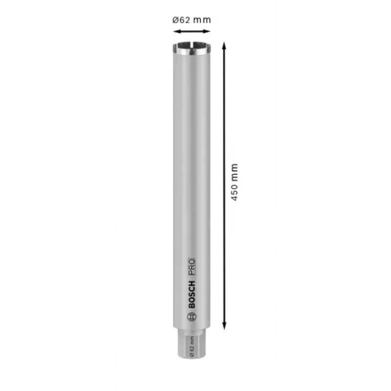 Bosch timanttiporakruunu Standard betonille, porakruunu betonille, 62 mm