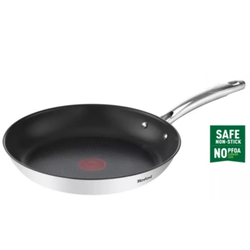 Yleispannu Tefal DUETTO+ G7320434 24 cm – ruostumaton teräs, PFOA-vapaa, musta