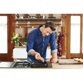 Tefal Jamie Oliver E24541 neliömäinen 2,5 l vuoka musta — pohjan halkaisija 17,5 cm, koko 290×458 mm