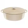 Tefal E25906 soikea beige valurautainen keittoastia, halkaisija 34 cm, soikea muoto