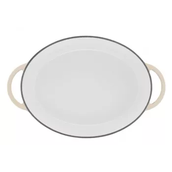 Tefal E25906 soikea beige valurautainen keittoastia, halkaisija 34 cm, soikea muoto