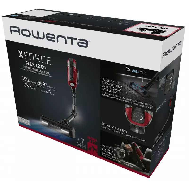 Rowenta RH98A8 2-in-1-akkupölynimuri pussiton 0,9 l 320 W punainen, harmaa