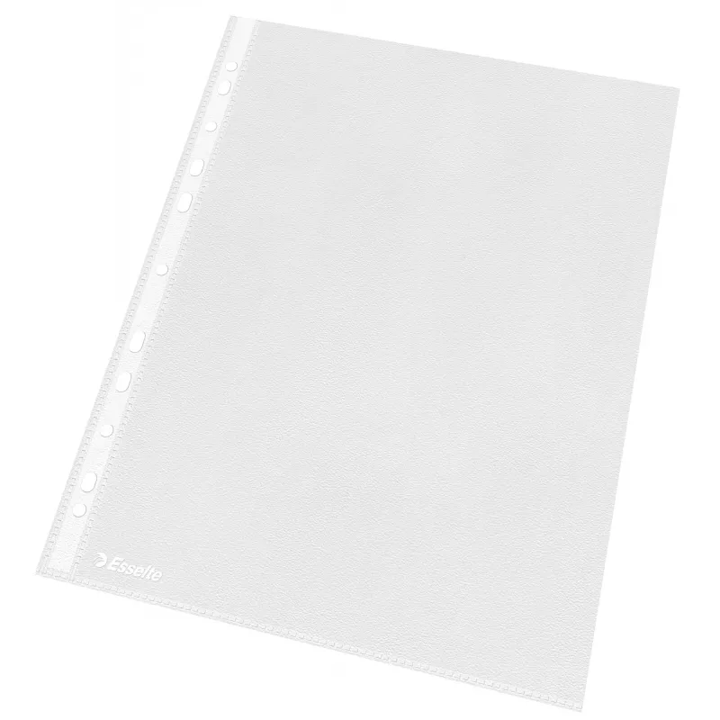 Esselte kirkkaat taskut A4 – Economy –, 210 x 297 mm (A4), läpinäkyvä, polypropeeni (PP), pysty, ylhäältä, 230 mm