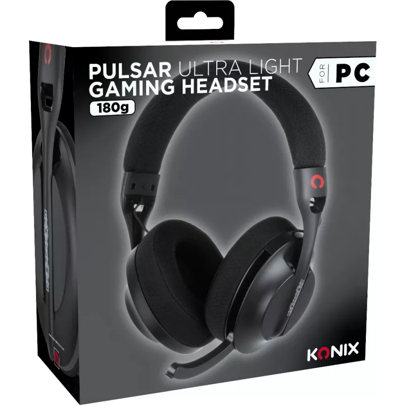 Konix PULSAR kuulokemikrofoni johdollinen & langaton päänauha peli USB Type-C Bluetooth musta