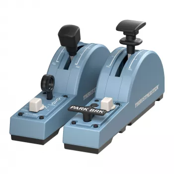 Thrustmaster TCA Quadrant Add-On Airbus Edition musta, sininen lentosimulaattori PC