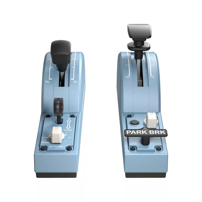 Thrustmaster TCA Quadrant Add-On Airbus Edition musta, sininen lentosimulaattori PC