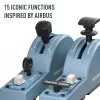 Thrustmaster TCA Quadrant Add-On Airbus Edition musta, sininen lentosimulaattori PC