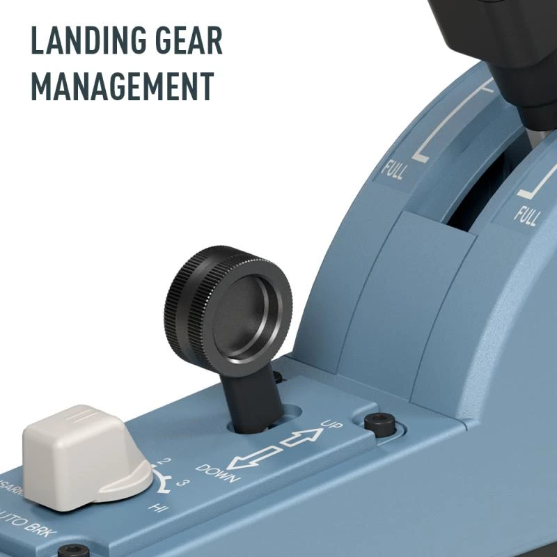 Thrustmaster TCA Quadrant Add-On Airbus Edition musta, sininen lentosimulaattori PC