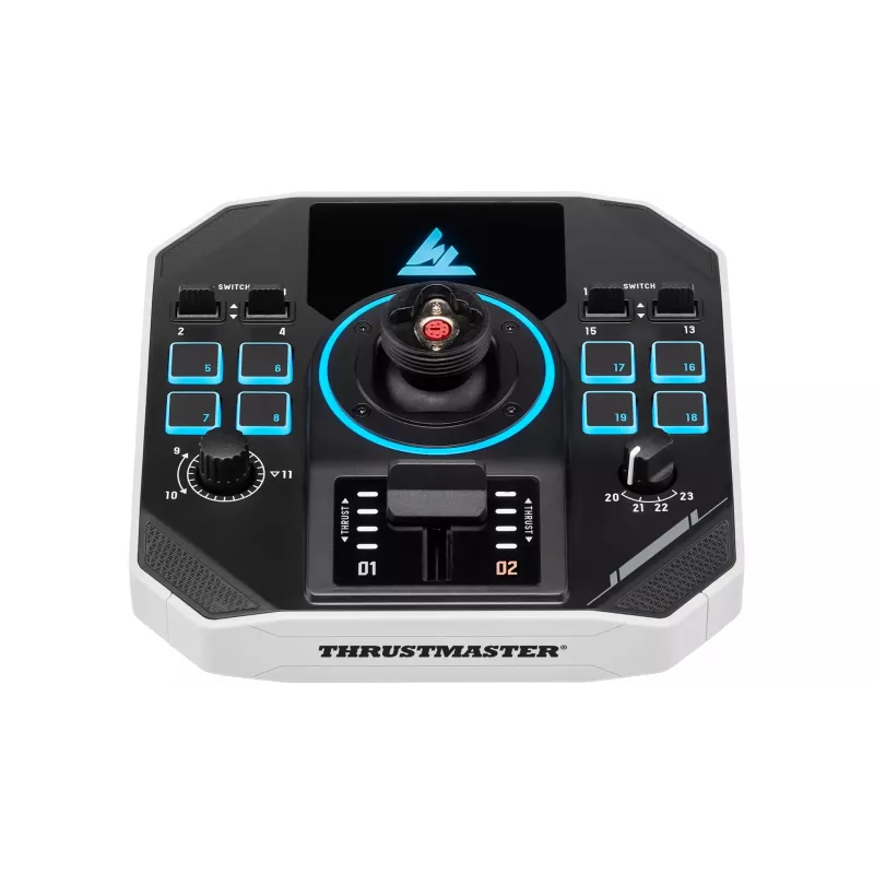 Lentotikku Thrustmaster Sol-R 2 HOSAS Space Sim Duo — johdollinen USB Type-C, analoginen/digitaalinen, musta/valkoinen