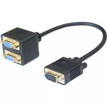 Hypertec 137036-HY VGA-kaapeli 0,3 m VGA (D-Sub) 2 x VGA (D-Sub) musta