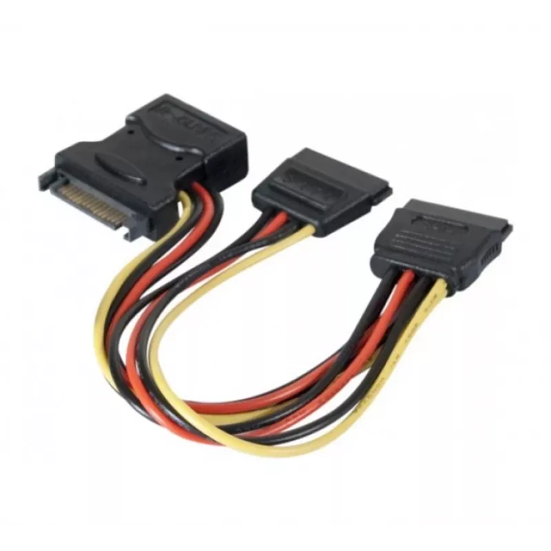 ATEN 147557 SATA-kaapeli 0,3 m SATA 15-pin 2 x SATA 15-pin + Molex (4-pin) eri värit, musta