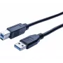 Hypertec 352468-HY USB-kaapeli USB 3.2 Gen 1 (3.1 Gen 1) 3 m USB A USB B musta
