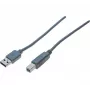 Hypertec 532514-HY USB-kaapeli USB 2.0 5 m USB A USB B harmaa
