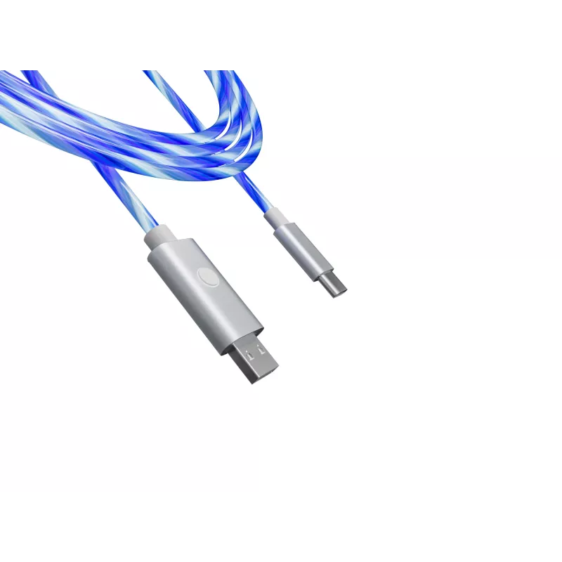 Oniverse USB-A - USB-C Quick Charge -kaapeli LED-valolla - 2 metriä - valkoinen (Multiplatform)