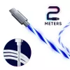 Oniverse USB-C - USB-C -pikalatauskaapeli – 2 metriä – LED (Multiplatform)