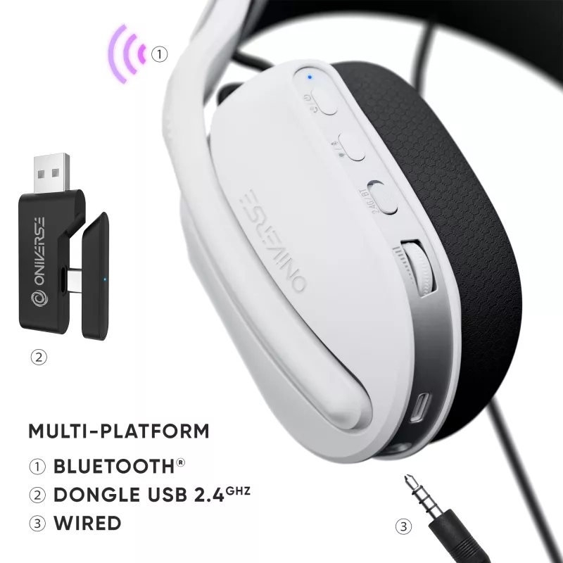 Oniverse langattomat pelikuulokkeet Polaris - Celestial White (Multiplatform)