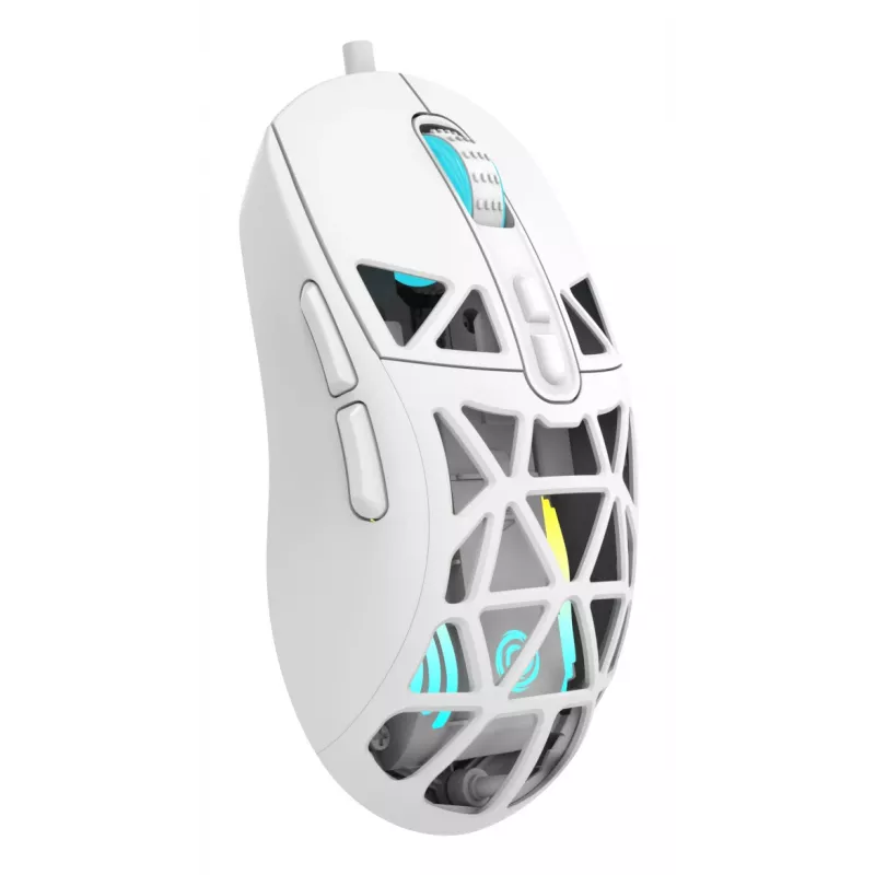 Oniverse - langallinen pelihiiri Kryo - Luxion White (PC), molempikätinen, optinen, USB Type-A, 13800 DPI, valkoinen