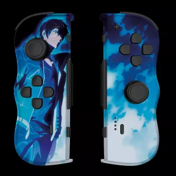 Lexip X CRUNCHYROLL - SUNG JIN-WOO TWIN PADS WL, peliohjain, Nintendo Switch 2, ristiohjain, suuntapainikkeet, analoginen / digitaalinen, langaton, sininen, valkoinen