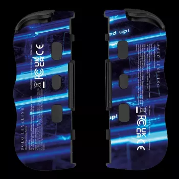 Lexip X CRUNCHYROLL - LEVEL UP WL TWIN PADS, peliohjain, Nintendo Switch 2, ristiohjain, suuntapainikkeet, analoginen / digitaalinen, langaton, musta, sininen