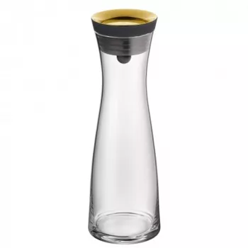 WMF Basic vesikannu 1,0 gold Design, kannu, 1 L, kultainen, musta, läpinäkyvä, lasi, pyöreä, Köhler & Wilms