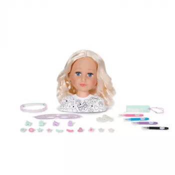 BABY born Styling Head Paint Artist, meikki-/styling-nuken pää, naispuolinen, 3 vuosi/vuotta, poika/tyttö, monivärinen
