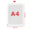 Esselte muovitasku A4 75 my, kirkas, 100 kpl