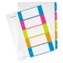 Leitz tulostettavat välilehdet PP A4+ 1-5 WOW, numerollinen rekisteri, polypropeeni (PP), A4 Maxi, 245 mm, 305 mm