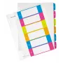 Leitz tulostettavat välilehdet PP A4+ 1-6 WOW, numerollinen rekisteri, polypropeeni (PP), monivärinen, pysty, A4 Maxi, 0,3 mm