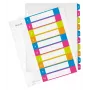 Leitz tulostettavat välilehdet PP A4+ 1-10 WOW, numerollinen rekisteri, polypropeeni (PP), monivärinen, vaaka, A4 Maxi, 245 mm