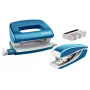 Leitz nitoja- ja rei'ityssarja Mini WOW, 10 arkkia, sininen, Metallic, metalli, muovi, 80 g/m², 3,5 cm, taka