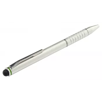 Leitz Stylus-kynät 2-in-1 Complete kosketusnäyttölaitteille, universaali, kaikki merkit, hopea, iPad, alumiini, silikoni, 10 g