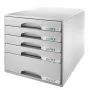 Leitz Drawer cabinet Plus 5-laatikkoinen, 5 laatikkoa, muovi, harmaa, 287 x 363 x 270 mm