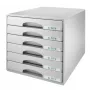 Leitz laatikosto Plus 6 laatikkoa, 6 laatikkoa, muovi, harmaa, 287 x 363 x 270 mm