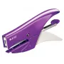 Leitz WOW nitoja, 15 arkkia, violetti, P2, nro 10, 80 g/m², 4,95 cm, takaosa