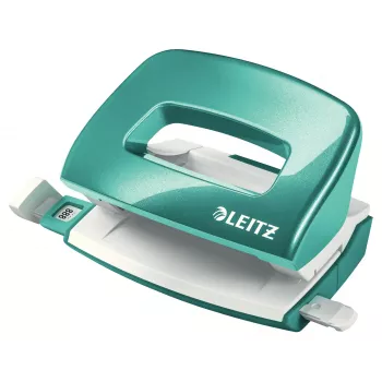 Leitz NeXXt WOW Mini rei'itin 2-reikäinen / 10 arkkia, 10 arkkia, turkoosi, harmaa, muovi, 8 cm, 5,5 mm, A4