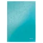 Leitz WOW muistikirja A4 ruudullinen kovakantisena 90 g/80 arkkia, kuvio, sininen, A4, 80 arkkia, 80 g/m², ruudullinen paperi