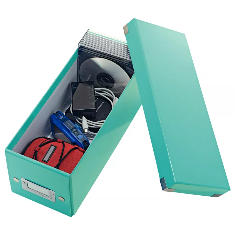 Leitz Click & Store WOW CD-säilytyslaatikko, turkoosi, kartonki, 143 mm, 352 mm, 136 mm, 440 g
