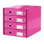 Leitz Click & Store WOW laatikosto (4 laatikkoa), pinkki, kartonki, 2,49 kg