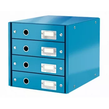 Leitz Click & Store WOW laatikosto (4 laatikkoa), sininen, kartonki, 2,49 kg