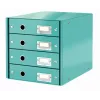 Leitz Click & Store WOW laatikosto (4 laatikkoa), sininen, kartonki, 2,49 kg