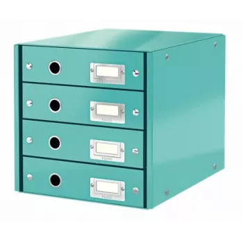 Leitz Click & Store WOW laatikosto (4 laatikkoa), sininen, kartonki, 2,49 kg