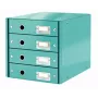 Leitz Click & Store WOW laatikosto (4 laatikkoa), sininen, kartonki, 2,49 kg