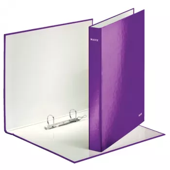 Leitz rengaskansio WOW laminoitu A4+ 2DR/25mm, A4, kartonki, violetti, valkoinen, 250 arkkia, 80 g/m²