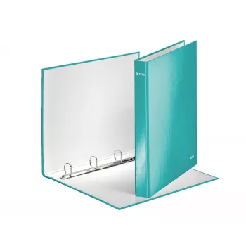 Leitz rengaskansio WOW laminoitu A4+ 4DR/25mm, A4, kartonki, metalli, turkoosi, 230 arkkia, 80 g/m², 2,5 cm